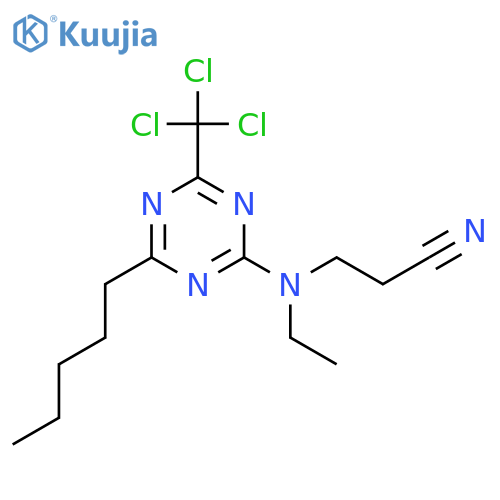 Propanenitrile,3-[ethyl[4-pentyl-6-(trichloromethyl)-1,3,5-triazin-2-yl]amino]- structure