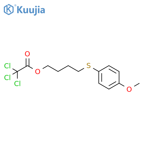 Acetic acid, trichloro-, 4-[(4-methoxyphenyl)thio]butyl ester structure