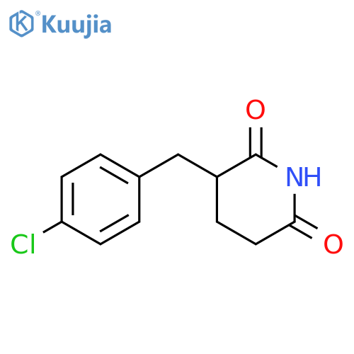 3-(4-Chlorophenyl)methylpiperidine-2,6-dione structure