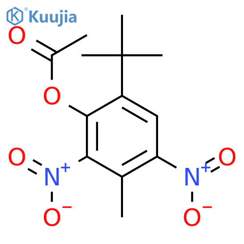 Phenol,6-(1,1-dimethylethyl)-3-methyl-2,4-dinitro-, 1-acetate structure