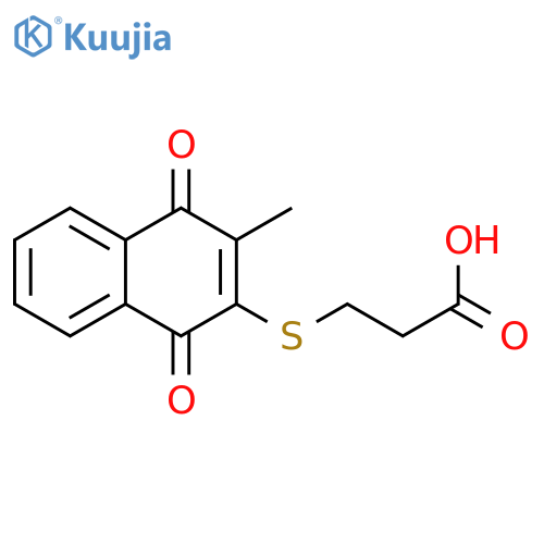 Propanoic acid,3-[(1,4-dihydro-3-methyl-1,4-dioxo-2-naphthalenyl)thio]- structure