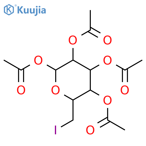 a-D-Glucopyranose,6-deoxy-6-iodo-, 1,2,3,4-tetraacetate structure