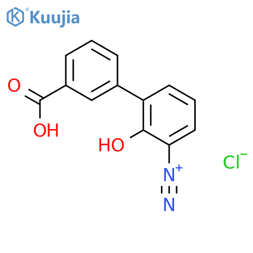 1,1'-Biphenyl]-3-diazonium, 3'-carboxy-2-hydroxy-, chloride (1:1) structure