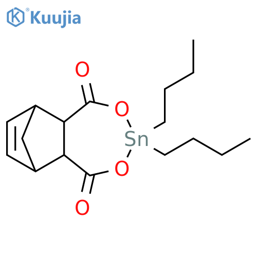 6,9-Methano-2,4,3-benzodioxastannepin-1,5-dione, 3,3-dibutyl-5a,6,9,9a-tetrahydro- structure