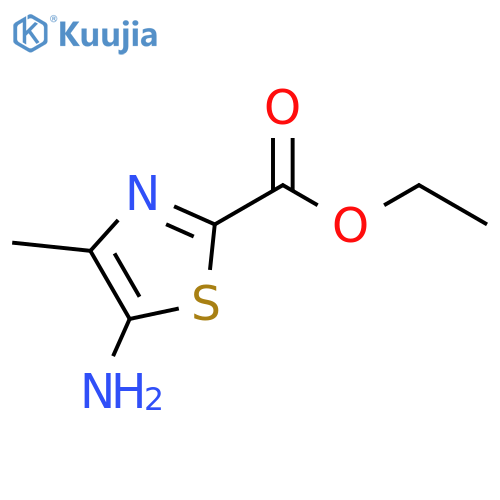 2-Thiazolecarboxylic acid, 5-amino-4-methyl-, ethyl ester structure