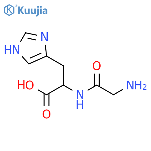 (S)-2-(2-Aminoacetamido)-3-(1H-imidazol-4-yl)propanoic acid structure