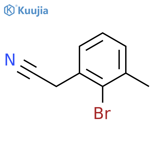 2-(2-bromo-3-methylphenyl)acetonitrile structure
