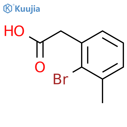 2-(2-bromo-3-methylphenyl)acetic acid structure