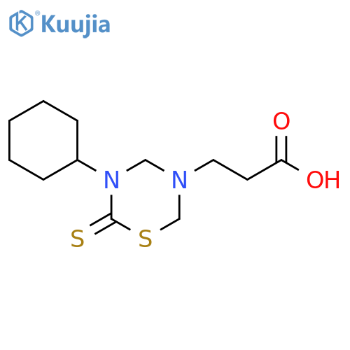 2H-1,3,5-Thiadiazine-3(4H)-propanoic acid,5-cyclohexyldihydro-6-thioxo- structure
