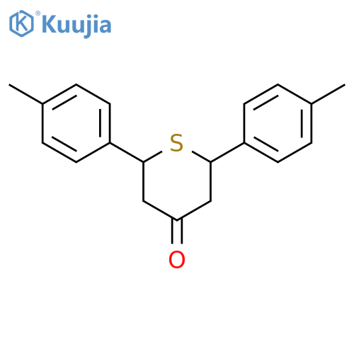 2,6-bis(4-methylphenyl)thian-4-one structure