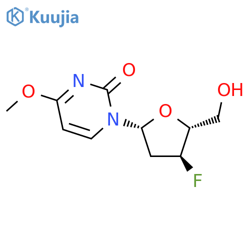 2(1H)-Pyrimidinone,1-[(2R,4S,5R)-4-fluorotetrahydro-5-(hydroxymethyl)-2-furanyl]-3,4-dihydro-4-methoxy-(9CI) structure