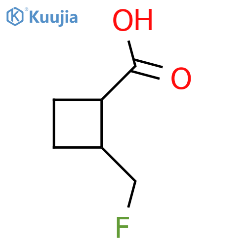 2-(Fluoromethyl)cyclobutane-1-carboxylic acid structure