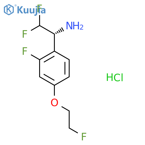 (1R)-2,2-difluoro-1-2-fluoro-4-(2-fluoroethoxy)phenylethan-1-amine hydrochloride structure