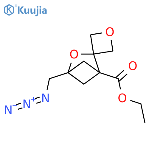 ethyl 4-(azidomethyl)-3-oxaspirobicyclo2.1.1hexane-2,3'-oxetane-1-carboxylate structure