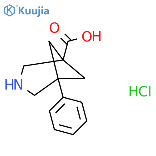 5-phenyl-3-azabicyclo3.1.1heptane-1-carboxylic acid hydrochloride structure