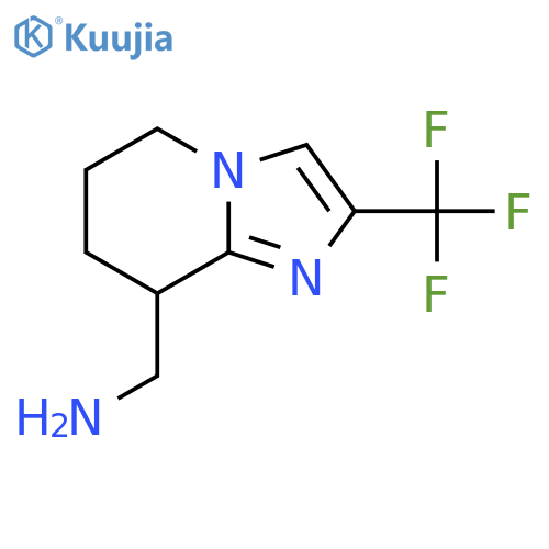 1-2-(trifluoromethyl)-5H,6H,7H,8H-imidazo1,2-apyridin-8-ylmethanamine structure