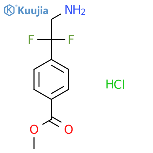 Methyl 4-(2-amino-1,1-difluoroethyl)benzoate hydrochloride structure