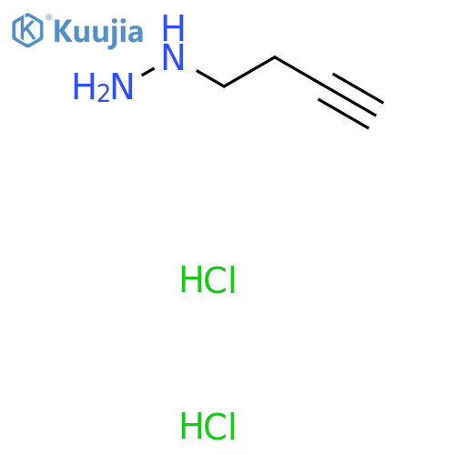 (but-3-yn-1-yl)hydrazine dihydrochloride structure