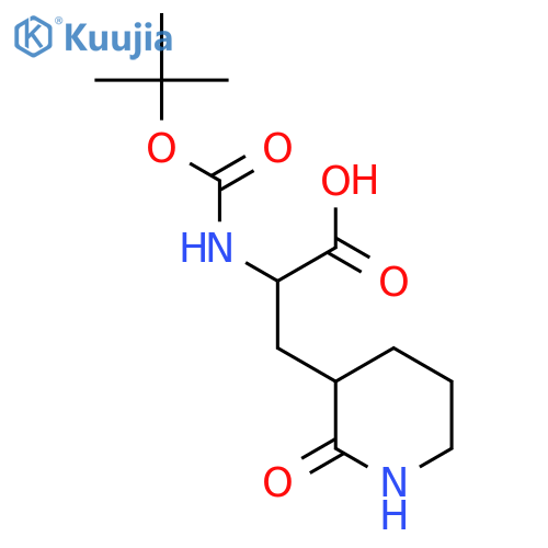 2-{(tert-butoxy)carbonylamino}-3-(2-oxopiperidin-3-yl)propanoic acid structure