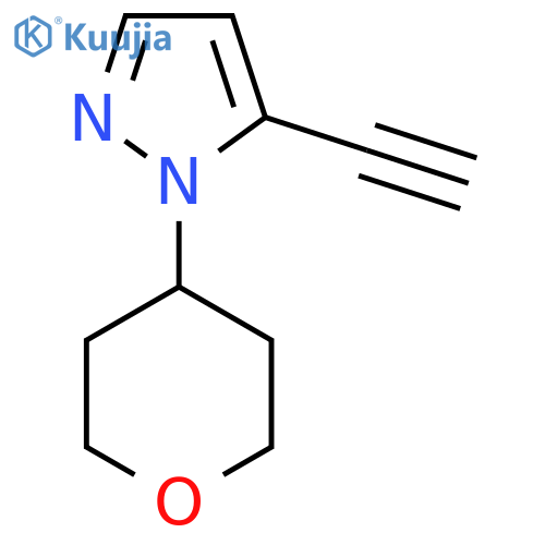 5-ethynyl-1-(oxan-4-yl)-1H-pyrazole structure
