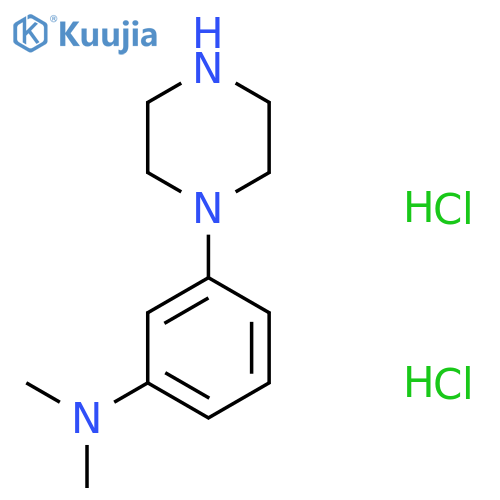 N,N-dimethyl-3-(piperazin-1-yl)aniline dihydrochloride structure