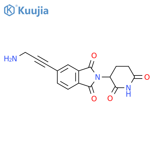 5-(3-aminoprop-1-yn-1-yl)-2-(2,6-dioxopiperidin-3-yl)-2,3-dihydro-1H-isoindole-1,3-dione structure