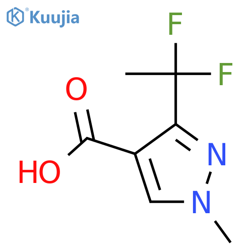 3-(1,1-Difluoroethyl)-1-methylpyrazole-4-carboxylic acid structure