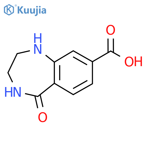 5-oxo-2,3,4,5-tetrahydro-1H-1,4-benzodiazepine-8-carboxylic acid structure
