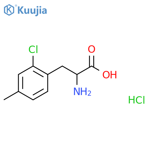 2-amino-3-(2-chloro-4-methylphenyl)propanoic acid hydrochloride structure