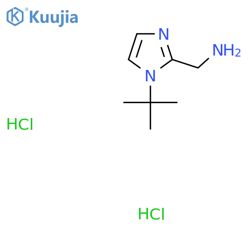 1-(1-tert-butyl-1H-imidazol-2-yl)methanamine dihydrochloride structure