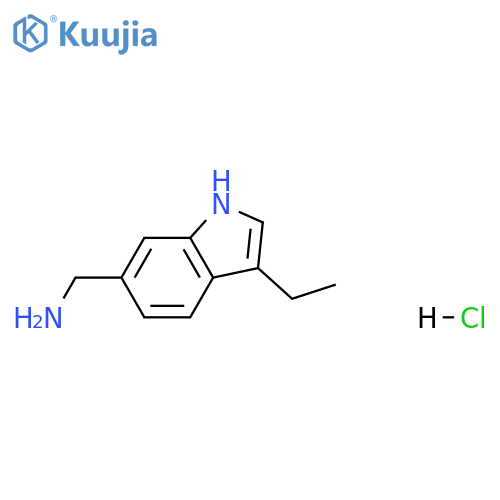 1-(3-ethyl-1H-indol-6-yl)methanamine hydrochloride structure
