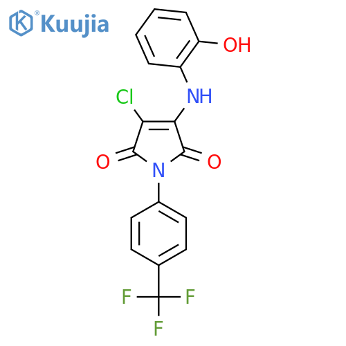 3-chloro-4-(2-hydroxyphenyl)amino-1-4-(trifluoromethyl)phenyl-2,5-dihydro-1H-pyrrole-2,5-dione structure