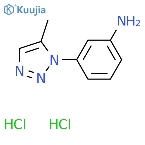 3-(5-methyl-1H-1,2,3-triazol-1-yl)aniline dihydrochloride structure