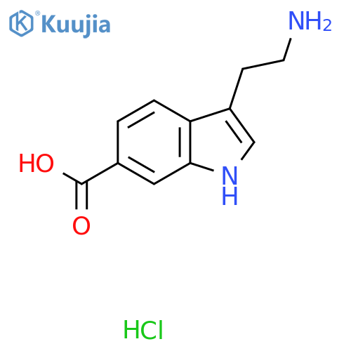 3-(2-Aminoethyl)-1H-indole-6-carboxylic acid;hydrochloride structure