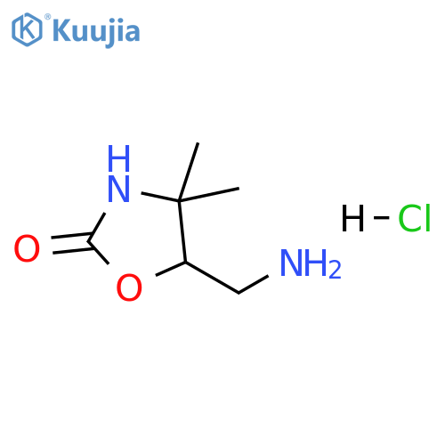 5-(aminomethyl)-4,4-dimethyl-1,3-oxazolidin-2-one hydrochloride structure