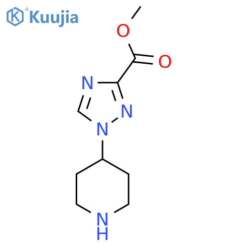 methyl 1-(piperidin-4-yl)-1H-1,2,4-triazole-3-carboxylate structure