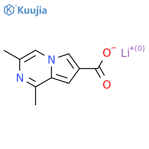 Lithium;1,3-dimethylpyrrolo[1,2-a]pyrazine-7-carboxylate structure