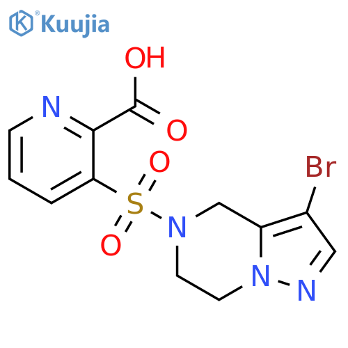 3-({3-bromo-4H,5H,6H,7H-pyrazolo1,5-apyrazin-5-yl}sulfonyl)pyridine-2-carboxylic acid structure
