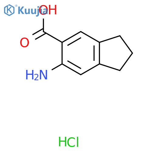6-amino-2,3-dihydro-1H-indene-5-carboxylic acid hydrochloride structure