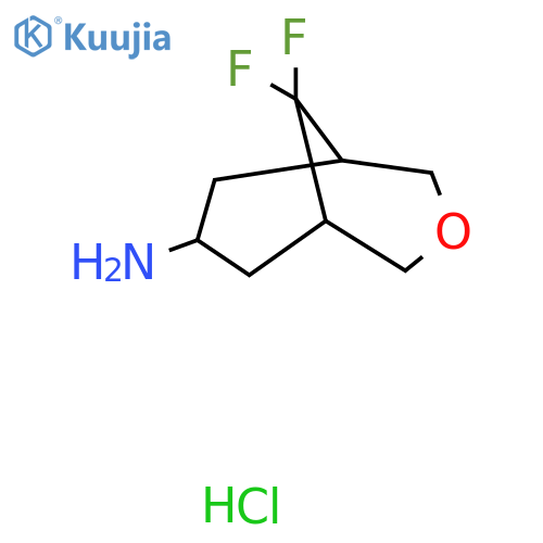 9,9-difluoro-3-oxabicyclo3.3.1nonan-7-amine hydrochloride, Mixture of diastereomers structure