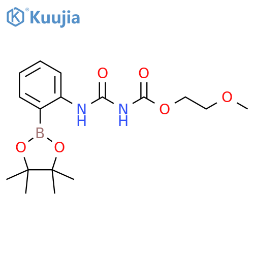 2-(3-((2-Methoxyethoxy)carbonyl)ureido)phenylboronic acid pinacol ester structure