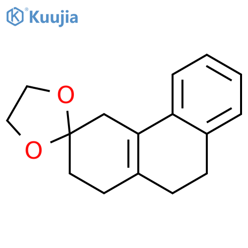 Spiro[1,3-dioxolane-2,3'(2'H)-phenanthrene], 1',4',9',10'-tetrahydro- structure