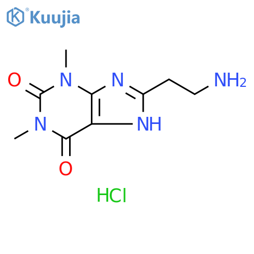 8-(2-aminoethyl)-1,3-dimethyl-2,3,6,7-tetrahydro-1
H-purine-2,6-dione hydrochloride structure