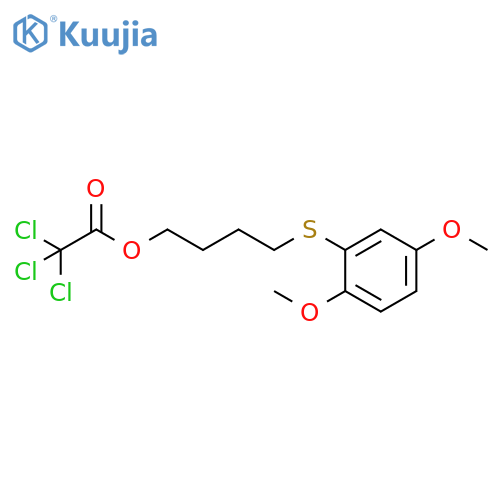Acetic acid, trichloro-, 4-[(2,5-dimethoxyphenyl)thio]butyl ester structure