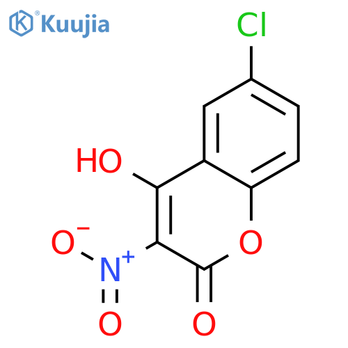 6-chloro-4-hydroxy-3-nitrocoumarin structure