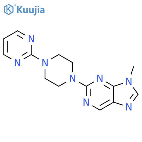 9H-Purine,9-methyl-2-[4-(2-pyrimidinyl)-1-piperazinyl]- structure