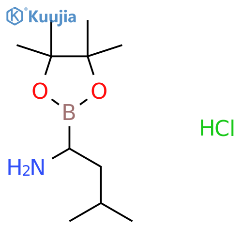 3-Methyl-1-(tetramethyl-1,3,2-dioxaborolan-2-yl)butan-1-amine hydrochloride structure