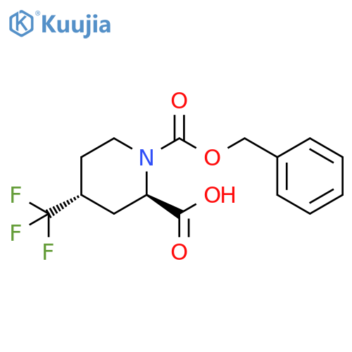 trans-4-Trifluoromethyl-piperidine-1,2-dicarboxylic acid 1-benzyl ester structure