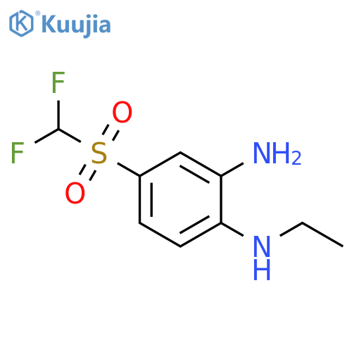 4-difluoromethanesulfonyl-1-N-ethylbenzene-1,2-diamine structure