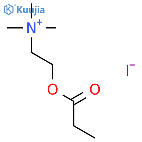 Ethanaminium,N,N,N-trimethyl-2-(1-oxopropoxy)-, iodide (1:1) structure